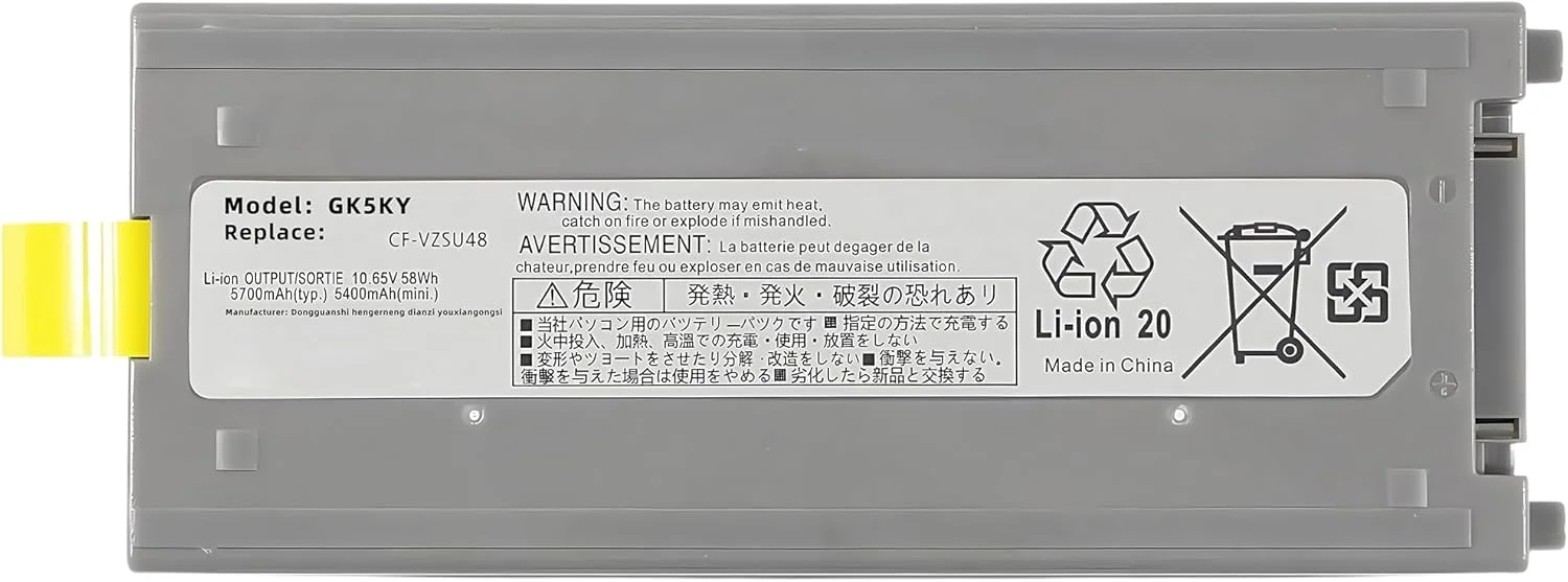 باتری لپ تاپ 58Wh CF-VZSU48 جایگزین برای پاناسونیک Toughbook CF-19 CF19 MK1 MK2 MK3 MK4 MK5 MK6 MK7 MK8 سری CF-VZSU48U CF-VZSU28 CF-VZSU48R CF-VZSU50 CF-VZSU58U با عملکرد بالا باتری لپ تاپ 58Wh CF-VZSU48 جایگزین برای پاناسونیک Toughbook CF-19 CF19 MK1 MK2 MK3 MK4 MK5 MK6 MK7 MK8 سری CF-VZSU48U CF-VZSU28 CF-VZSU48R CF-VZSU50 CF-VZSU58U با عملکرد بالا