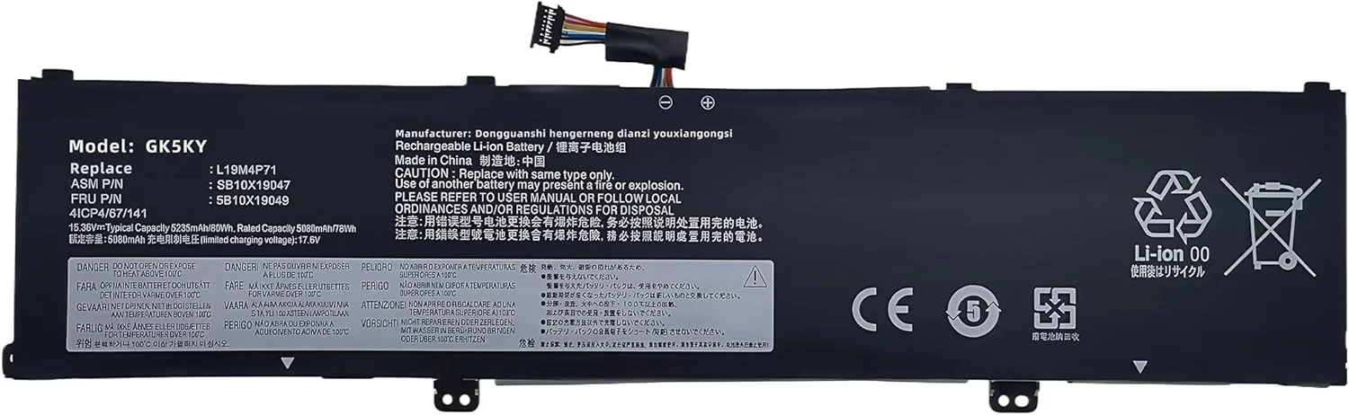 باتری لپ تاپ 80Wh L19M4P71 L19C4P71 جایگزین برای لنوو ThinkPad X1 Extreme P1 نسل 3 / برای نوت بوک X1 Extreme سری 3 5B10X19050 5B10X19047 5B10X19049 5B10X19048 با عملکرد بالا