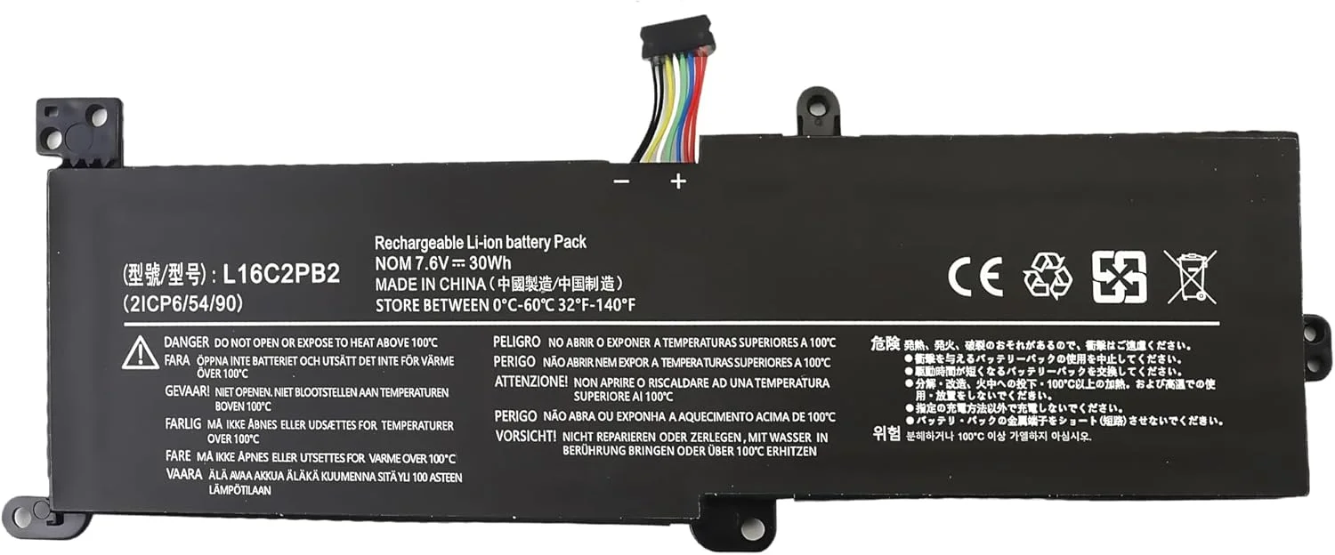 باتری لپ تاپ 30Wh L16M2PB1، 7.5 ولت، جایگزین برای لنوو IdeaPad 3 15 اینچ 3-15ADA05 (شماره مدل 81W10094US) سری L16C2PB2 L16C2PB1 L16L2PB2 L16L2PB1 L16L2PB3 با عملکرد بالا