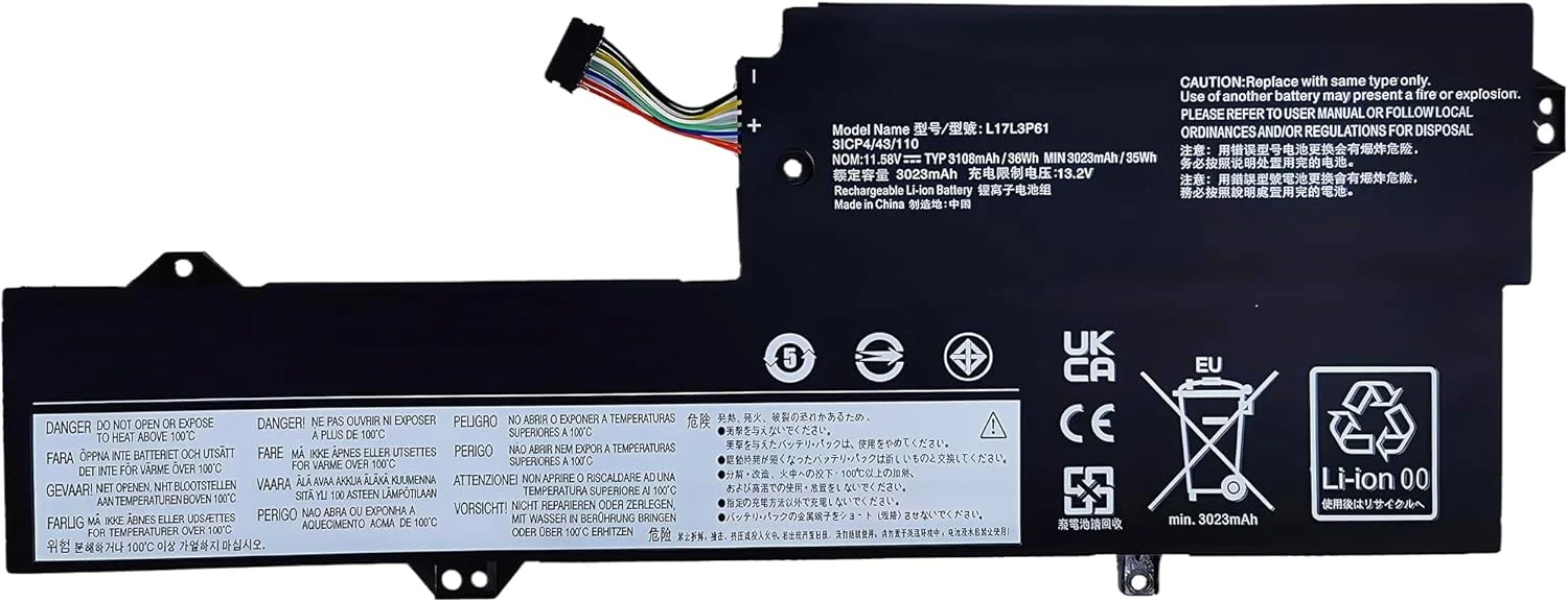 باتری لپ تاپ 36Wh L17C3P61 جایگزین برای لنوو IdeaPad Yoga 720-12IKB Yoga 320-11 520-12 320S-13IKB Xiaoxin 7000-13 Series L17M3P61 L17L3P61 5B10N87357 5B10N87358 با عملکرد بالا
