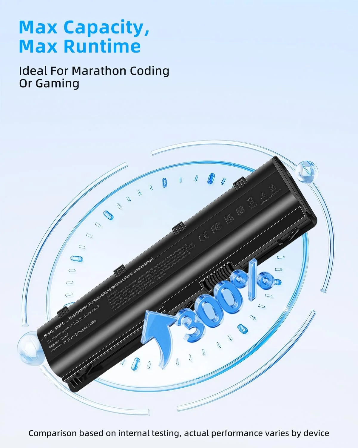 باتری جایگزین 58wh برای HP Spare 593553-001، مناسب برای لپ تاپ های HP MU06 MU09، برای Compaq Presario CQ32 CQ42 CQ43، برای Pavilion dm4 g4 g6 g7 DV3-4000 DV5-2000 DV6-3000 COMPAQ با عملکرد بالا