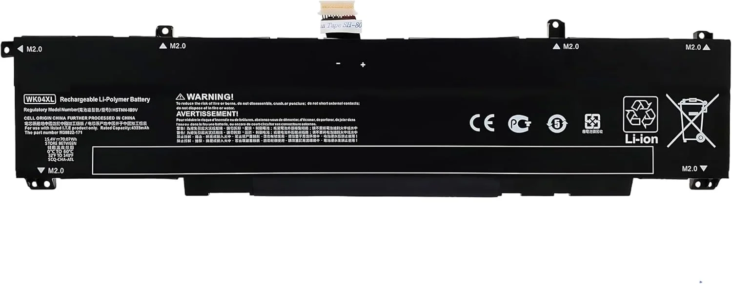 باتری 70.07Wh WK04XL جایگزین برای HP Victus 15-FA 16-d 16-e 16-s 15-fa0000 16-d0000 16-e0000 16-s0000 OMEN 16-b 16-c 16-n 16-b0000 16-c0000 16-n000 15-fa0029tx 16-D1113TX با عملکرد بالا