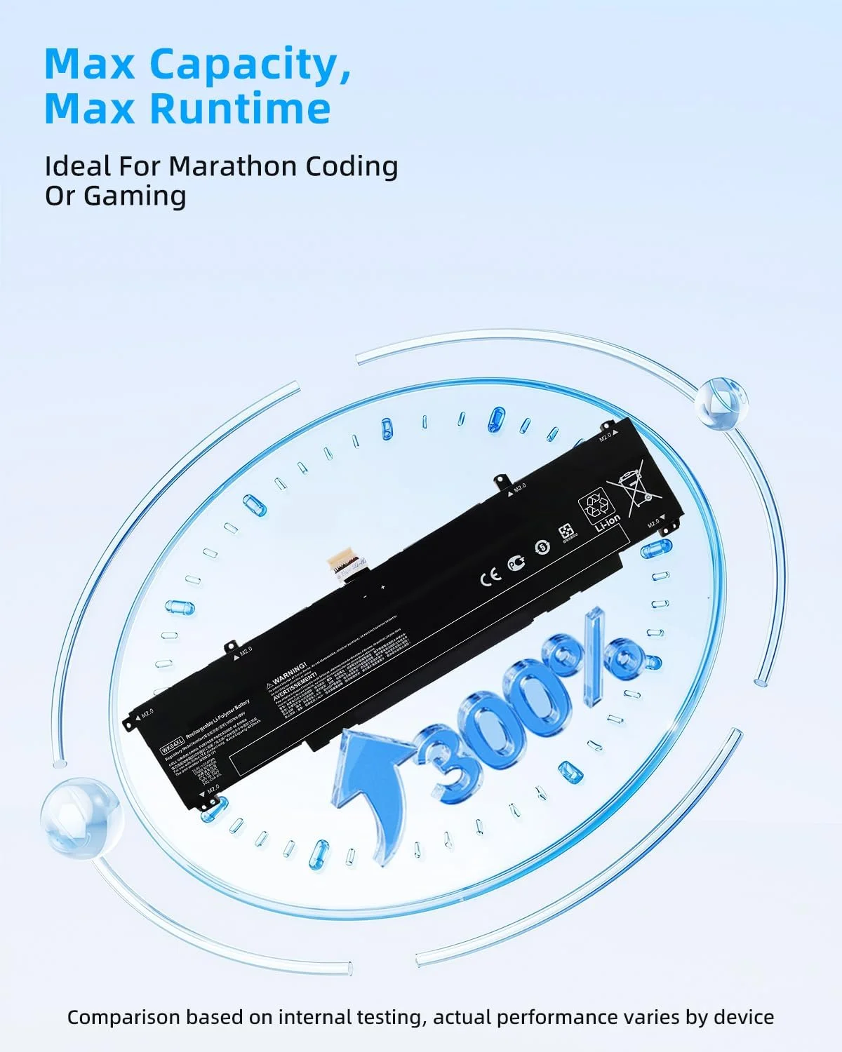 باتری 70.07Wh WK04XL جایگزین برای HP Victus 15-FA 16-d 16-e 16-s 15-fa0000 16-d0000 16-e0000 16-s0000 OMEN 16-b 16-c 16-n 16-b0000 16-c0000 16-n000 15-fa0029tx 16-D1113TX با عملکرد بالا