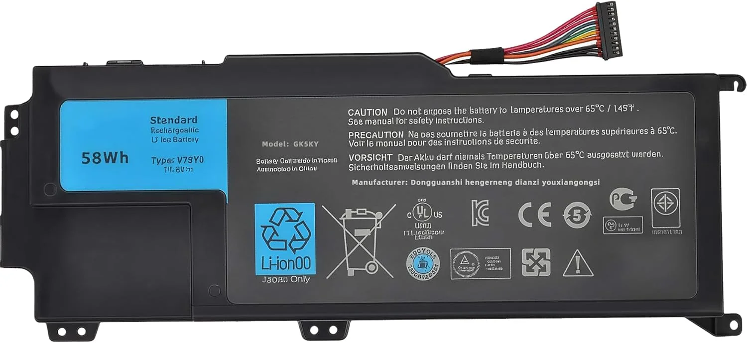 باتری لپ تاپ 58Wh V79Y0 V79YO YMYF6 0YMYF6 جایگزین برای Dell XPS 14z 14Z-L412x 14Z-L412z L412x L412z Ultrabook 14Z Series با عملکرد بالا