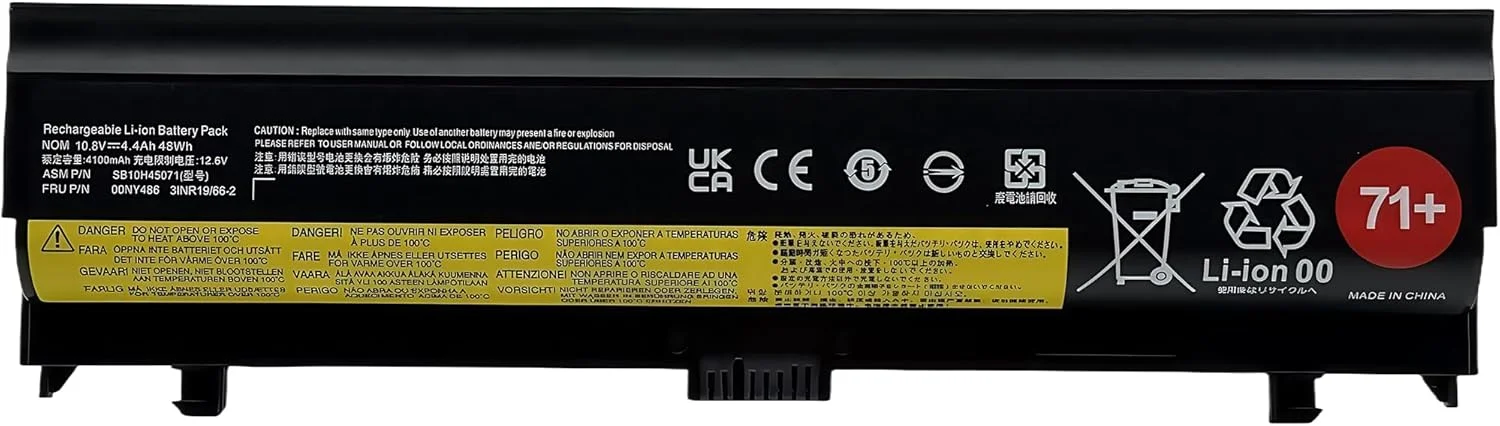 باتری جایگزین لپ تاپ 48Wh 00NY488 برای ThinkPad L560 L570 20F1 20F2 20J8 20J9 20JR 20F1001YGE 20F2S2GW00 20JRS0QP00 20JQ000PGE SB10H45071 SB10H45074 SB10H45073 71+ 00NY486 00NY489
