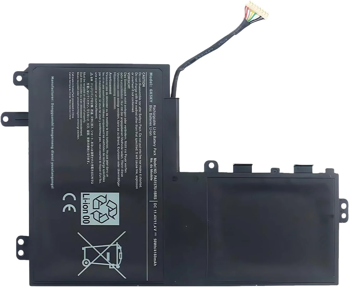 باتری جدید 50Wh مدل PA5157U-1BRS جایگزین برای لپ‌تاپ‌های Toshiba Satelite U940 E45T E45T-A4100 E45T-A4200 E55 E55T-A5320 E55T-A5114 P000577250 با عملکرد بالا