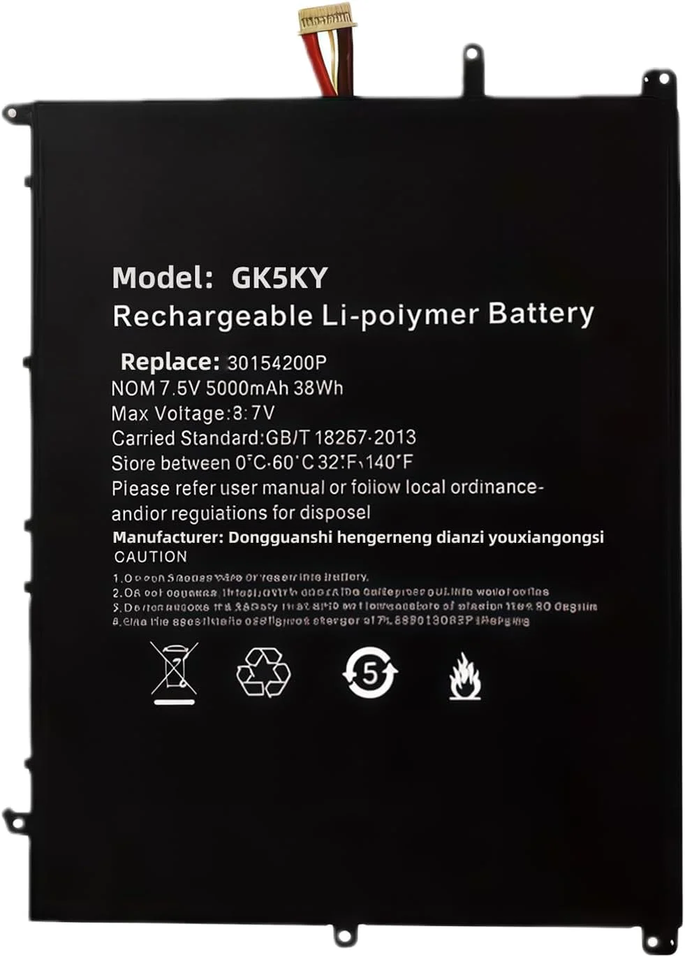 باتری لپ تاپ 38Wh 0154200P NV-2874180-2S HW-3487265 برای پرستیژیو، اسمارت بوک 141S، جامپر، EZBOOK X4 Smart E17 BBEN N14W TH140A با عملکرد بالا