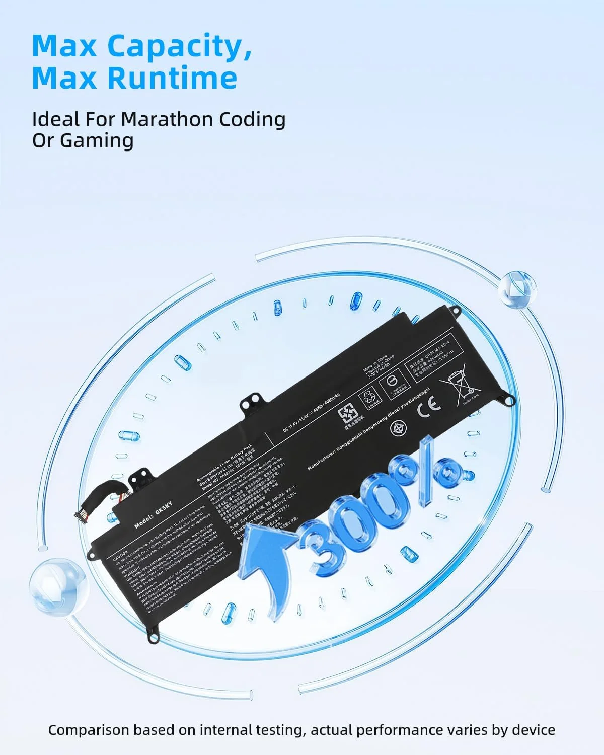 باتری جایگزین لپ تاپ 48Wh PA5278U-1BRS برای نوت بوک های سری Toshiba Portege X30-D X30-E X30-F Tecra X40-D X40-E X40-F [11.4V 4080mAh 3-Cell] با عملکرد بالا