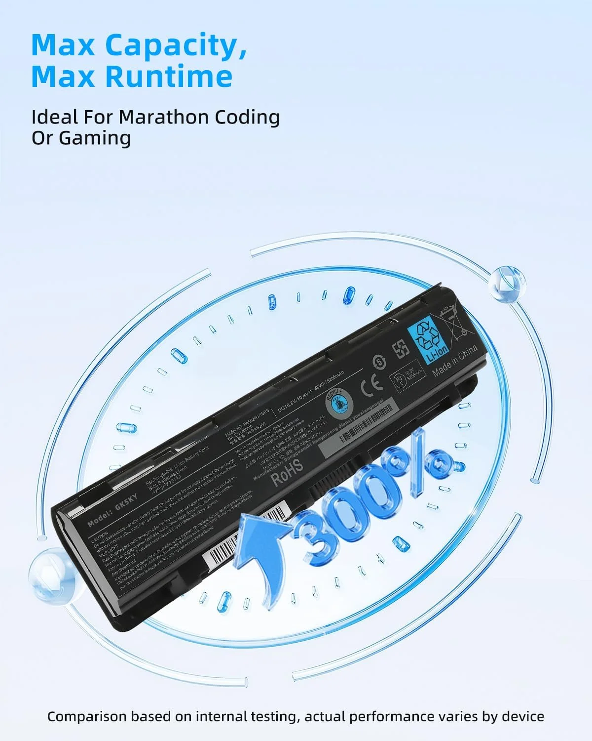 باتری لپ تاپ جایگزین 56WH PA5024U-1BRS برای سری های توشیبا ستلایت C55 C55-A C55T C55DT C55D C855 C855D L855 L875 P855 P875 S855 S875 PA5109U-1BRS PA5026U-1BRS با عملکرد بالا