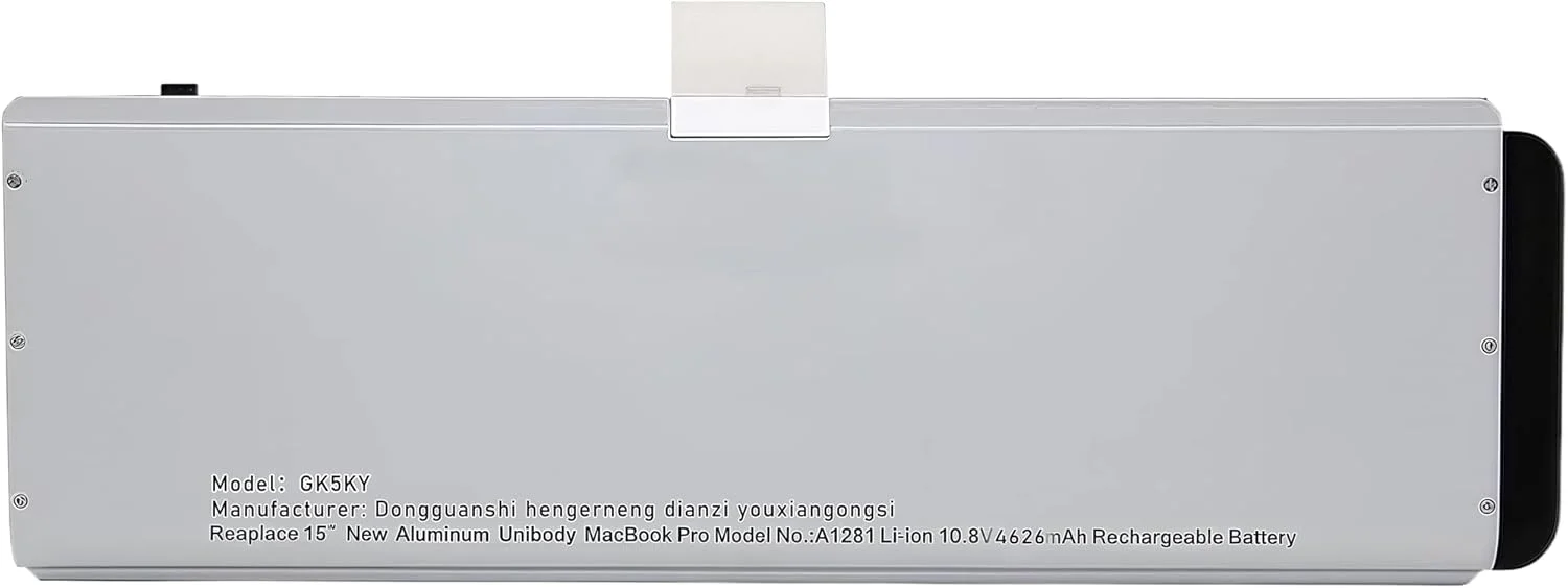 A1281 MB772 MB772*/A MB772J/A MB772LL/A برای مک بوک پرو 15 اینچی A1286 (نسخه 2008) مک بوک پرو 15 اینچی MB470*/A مک بوک پرو 15 اینچی MB470CH/A /MB470J/A/ MB470LL/A/(نسخه 2008) 50WH با عملکرد بالا