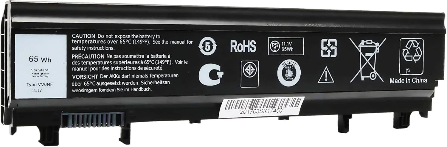باطری اصلی لپ تاپ 65Wh VV0NF 11.1V 5800mAh برای لپ تاپ های DELL Latitude E5440 و Latitude E5540، جایگزین VJXMC 0M7T5F 0K8HC 1N9C0 7W6K0 F49WX NVWGM CXF66 WGCW6 با عملکرد بالا