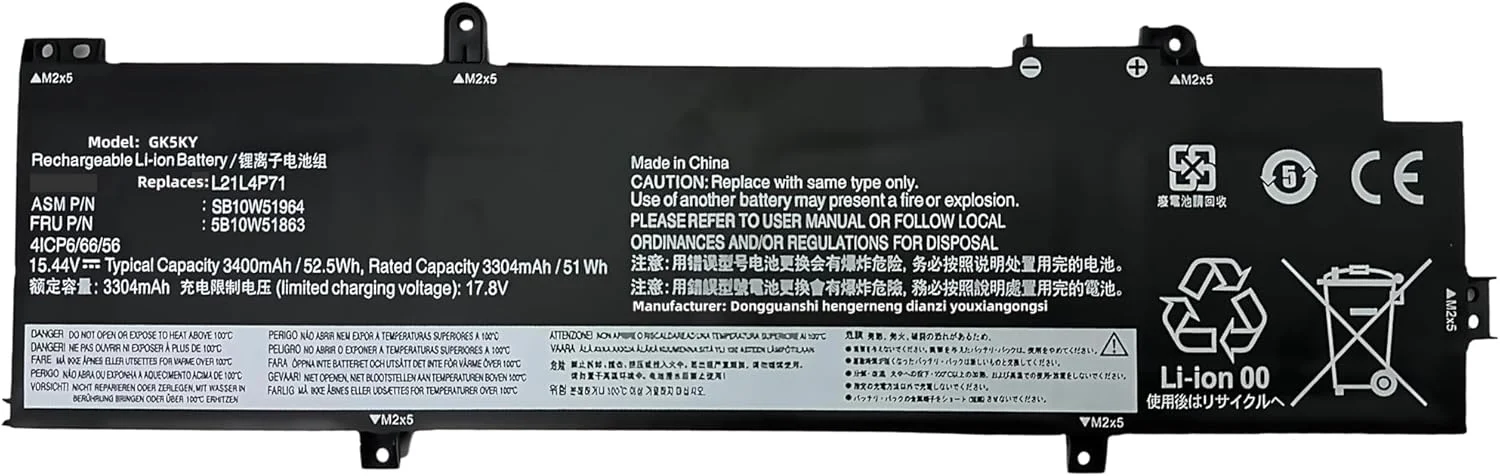 باتری لپ تاپ 52.5Wh L21L4P71 جایگزین برای لنوو ThinkPad T14 Gen 3 Gen 4 / P14s Gen 3 Gen 4 سری L21M3P71 L21L3P71 L21M4P71 L21C4P71 L21D4P71 L21M4P72 L21C3P71 با عملکرد بالا