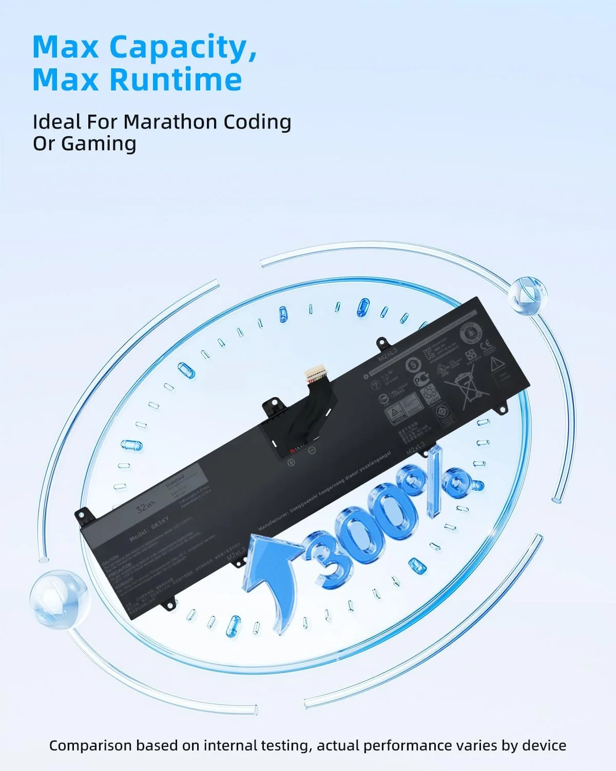 باتری لپ تاپ 32wh 0JV6J برای دل مناسب برای سری های Inspiron 3179 3180 3162 3164 3168 مدل های 8NWF3 PGYK5 با عملکرد بالا، 2 سلولی باتری لپ تاپ 32wh 0JV6J برای دل مناسب برای سری های Inspiron 3179 3180 3162 3164 3168 مدل های 8NWF3 PGYK5 با عملکرد بالا، 2 سلولی