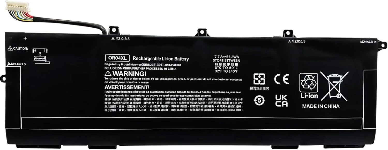 باتری لپ تاپ 53.2Wh OR04XL HSTNN-IB8U سازگار با نوت بوک های سری HP EliteBook x360 830 G5 G6 مدل HSTNN-DB9C L34449-002 L34449-005 L34209-1B1 L34209-2B1 7.7V 6562mAh با عملکرد بالا