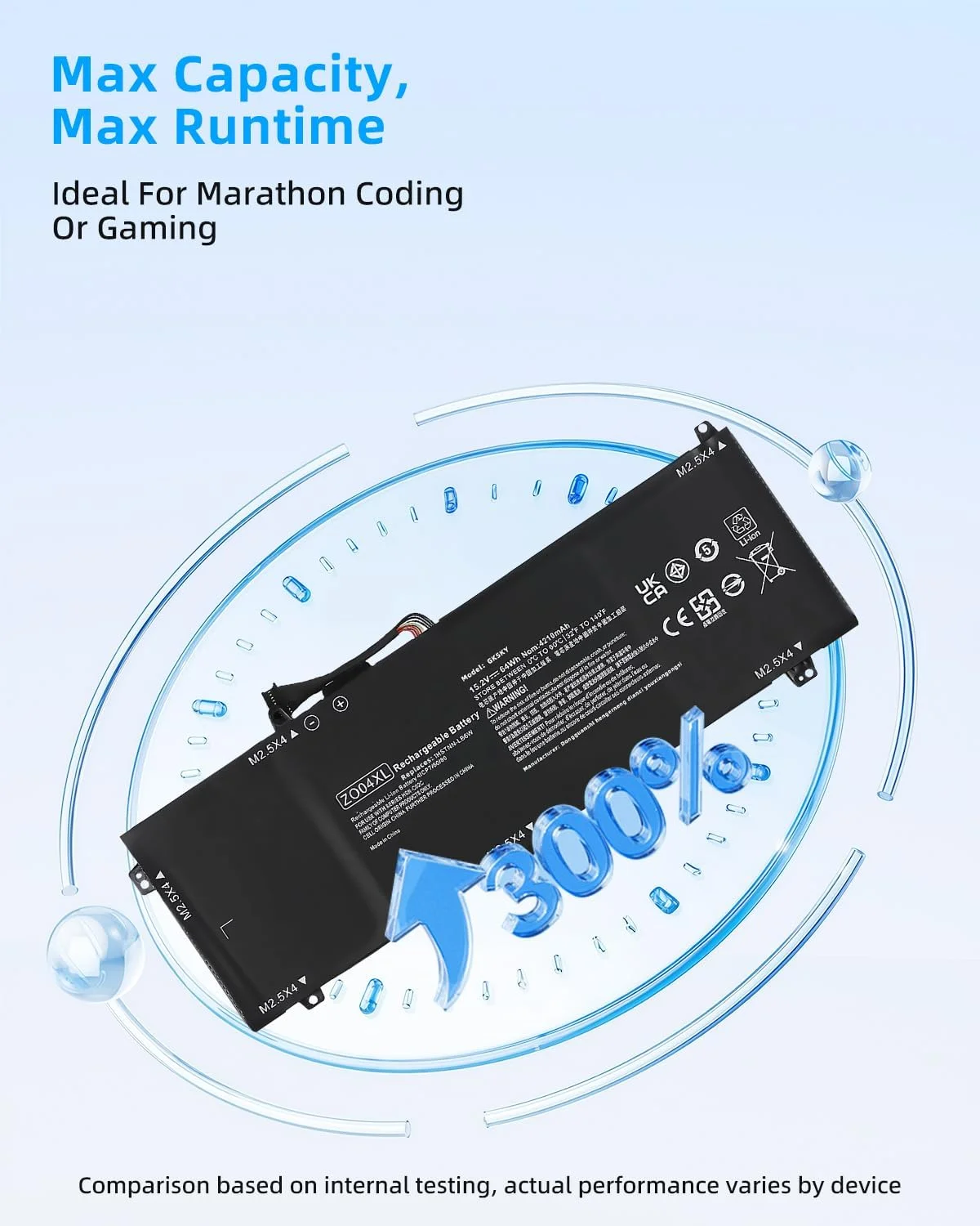 باطری لپ تاپ 64Wh ZO04XL HSTNN-KB6W برای ایستگاه کاری موبایل HP ZBook Studio G3 G4 مدل های ZO04 ZO06 ZO06XL 808396-421 808450-001 808450-002 HSTNN-CS8C HSTNN-C88C HSTNN-LB6W با عملکرد بالا