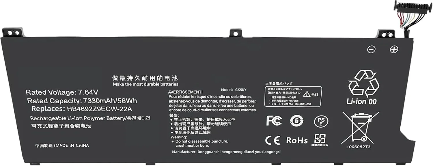 باتری لپ تاپ 56Wh HB4692Z9ECW-41 HB469229ECW-41 برای هوآوی MagicBooK 14 MediaPad D 14 WAH9P WAQ9HNR برای MateBook D 14-53010TVS 4ICP5/62/81 (15.28V 56Wh/3665mAh) با عملکرد بالا