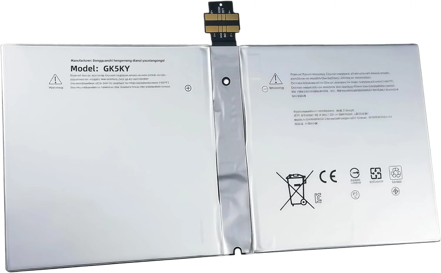 باتری لپ تاپ 38.2Wh G3HTA027H DYNR01 جایگزین برای تبلت 12.3 اینچی Microsoft Surface Pro 4 Pro 4 1724 مدل DYNRO1 G3HTA026H G3HTA027H با عملکرد بالا