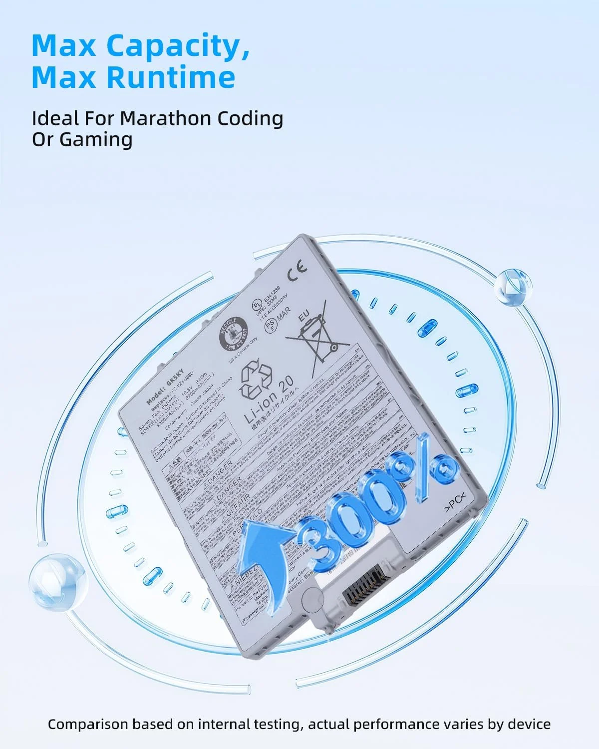 باتری لپ تاپ 94Wh FZ-VZSU88U FZ-VZSU84U برای تبلت های سری Panasonic Toughpad FZ-G1 FZG1 مدل های FZ-G1A FZ-G1B FZ-G1C FZ-G1F FZ-G1J FZ-G1K FZ-G1L FZ-G1M FZ-G1N با عملکرد بالا