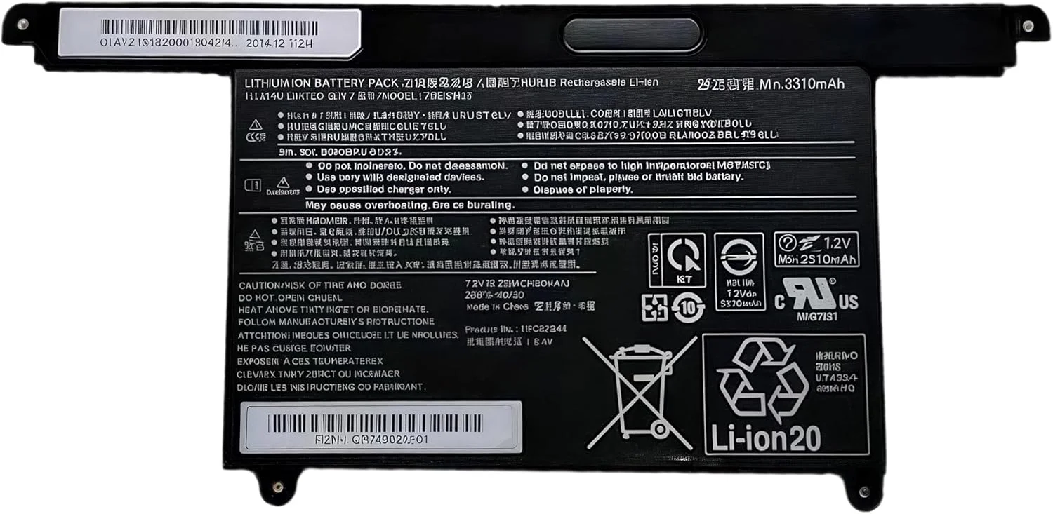 باتری لپ تاپ جایگزین 25Wh 9U13A1, CP749821-01, CP777632-01, FPB0343S, FPCBP544 برای FUJITSU Hign Performance U938, U939, UH-X Hign Performance