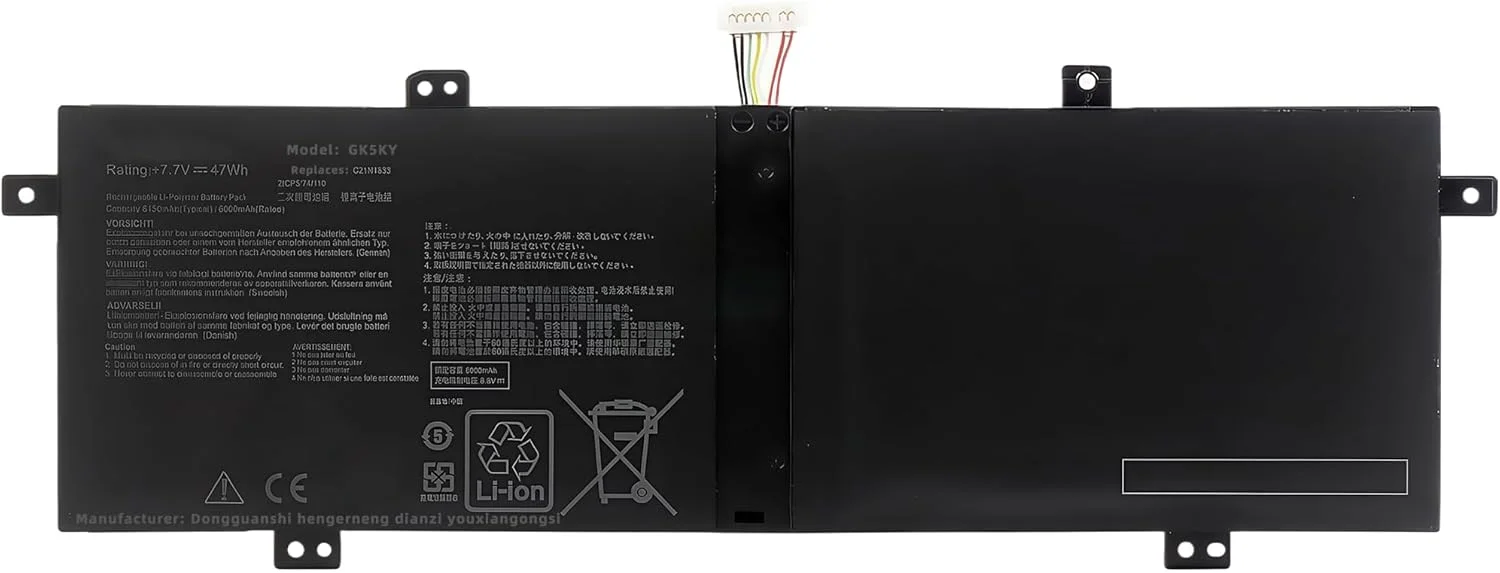 باتری لپ تاپ 47wh C21N1833 جایگزین برای ایسوس ویووبوک S14 S431FA S431FL ذنبوک 14 UM431 UM431DA UM431-AM010T UX431FA UX431FL UX431FN UX431DA با عملکرد بالا