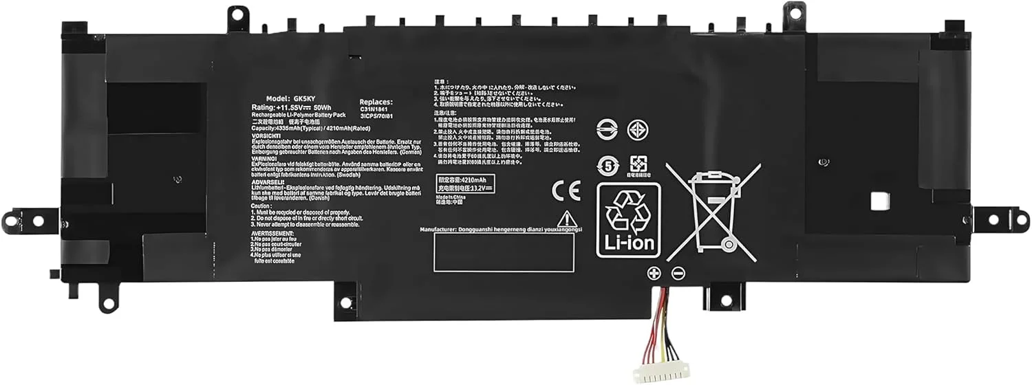 باتری لپ تاپ 50Wh C31N1841 برای ASUS ZenBook UX333FAC UX334FA UX334FL UX433FL UX433FLC UM433DA UM433IQ UM434DA UM434IQ UX434DA UX434F UX434FA UX434FL UX434FAC UX434FAW سری با عملکرد بالا