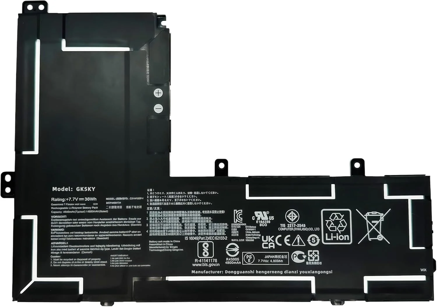 باتری لپ تاپ 38Wh C21N1807-1 جایگزین برای ایسوس برای Chromebook CX1100 CX1400 CX1500 CX1400CNA CX1100CNA CX1500CNA سری نوت بوک 0B200-03960000 با عملکرد بالا