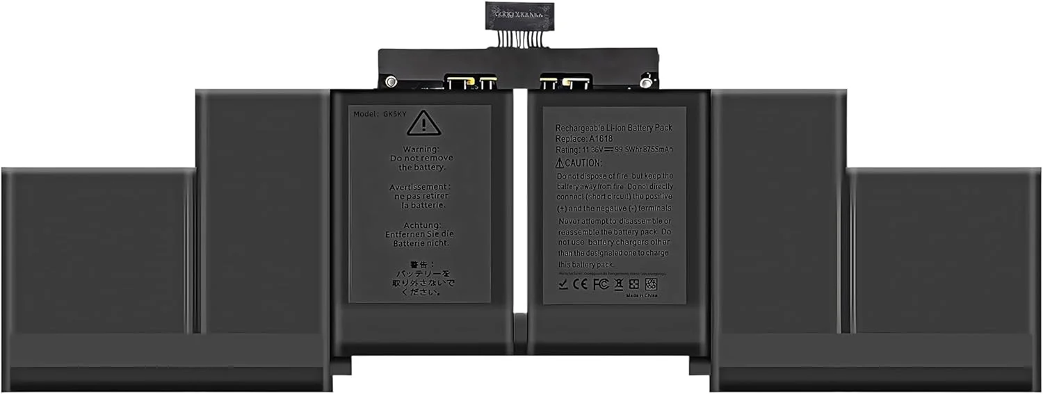 باتری لپ تاپ 95wh A1618 A1398 A1494 جایگزین برای مک بوک پرو 15 اینچ مدل های اواسط 2015، اواسط 2014 و اواخر 2013 با عملکرد بالا