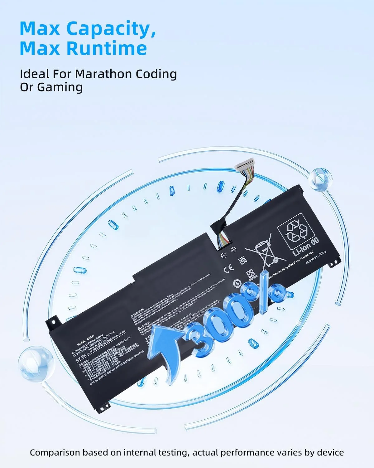 باتری لپ تاپ 52.4Wh BTY-M491 جایگزین برای MSI Modern 15 A10M A10M-028DE A10RAS A10RB A10RD A11M A11SB A4M A4MW Summit B15 A11M Stealth 15M با عملکرد بالا