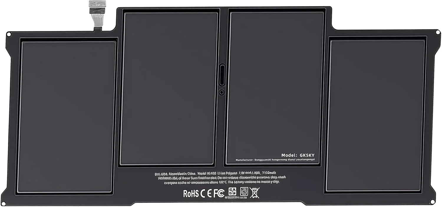 باتری جایگزین لپ تاپ A1405 A1496 A1377 برای اپل مک بوک ایر 13 اینچ A1466 (اوایل 2017، اوایل 2015، اوایل 2014، اواسط 2013، اواسط 2012) A1369 (نسخه اواخر 2010، اواسط 2011) با عملکرد بالا