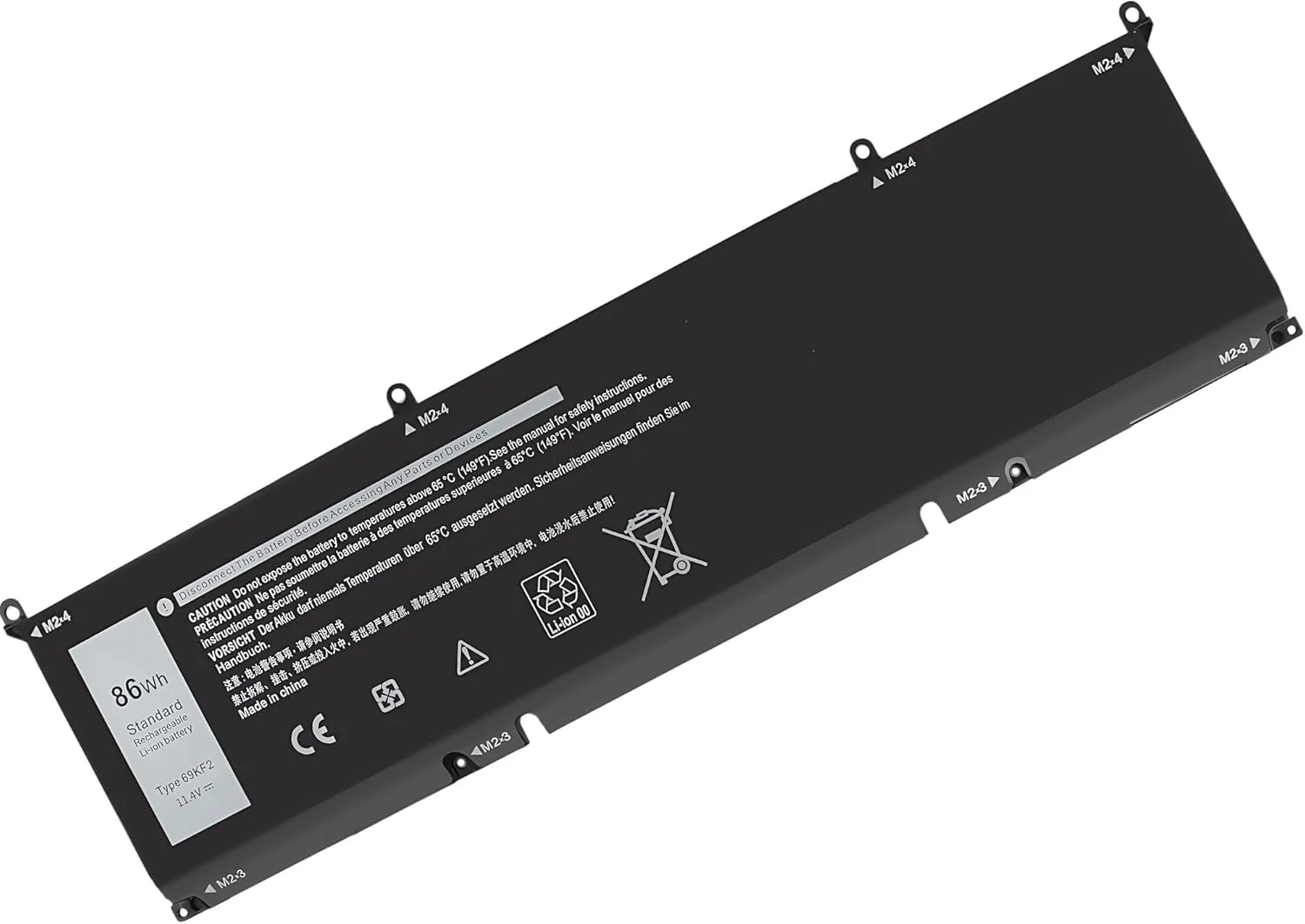 باتری 86Wh 69KF2 برای دل XPS 15 9500 9510 9520 Precision 5550 5560 5570 برای Alienware M15 M17 R3 R4,G15 5510 5511 5515 5520 5521,G7 7500,M59JH 8FCTC 70N2F 11.4V با عملکرد بالا