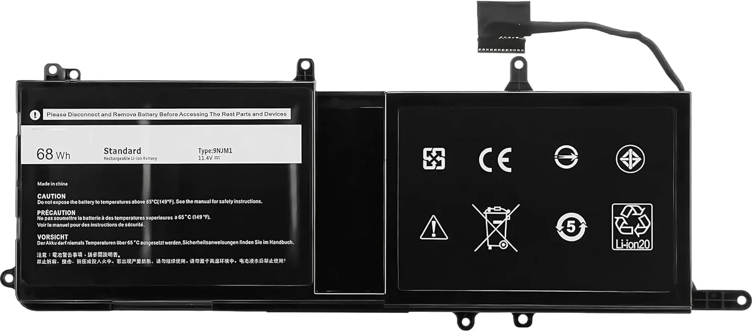 باتری لپ تاپ 68Wh 9NJM1 0546FF 0HF250 44T2R HF250 MG2YH 0MG2YH 546FF جایگزین برای سری های Dell Alienware 15 R3 R4 17 R4 R5، 15.2V با عملکرد بالا