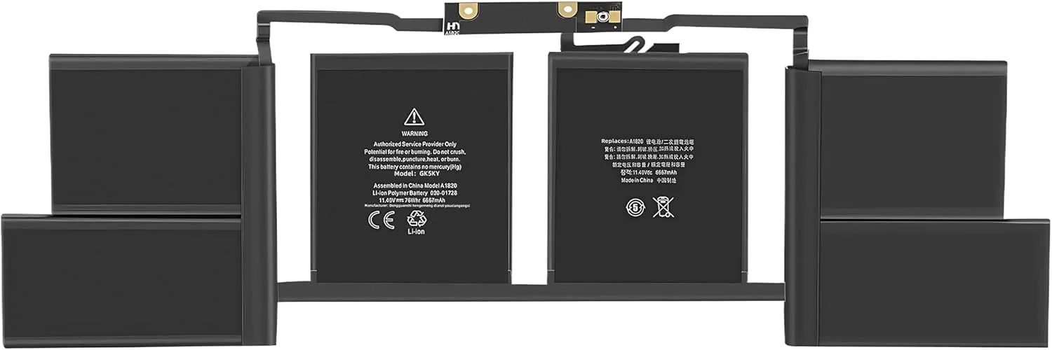 باتری لپ تاپ 76Wh A1707 A1820 برای مک بوک پرو 15 اینچی A1707 (اواخر 2016 اواسط 2017) تاچ بار EMC 3162 3072 سری MLH32LL/A MLH42LL/A MLW72LL/A MLW72HN/A MLW82LL/A 11.40V با عملکرد بالا