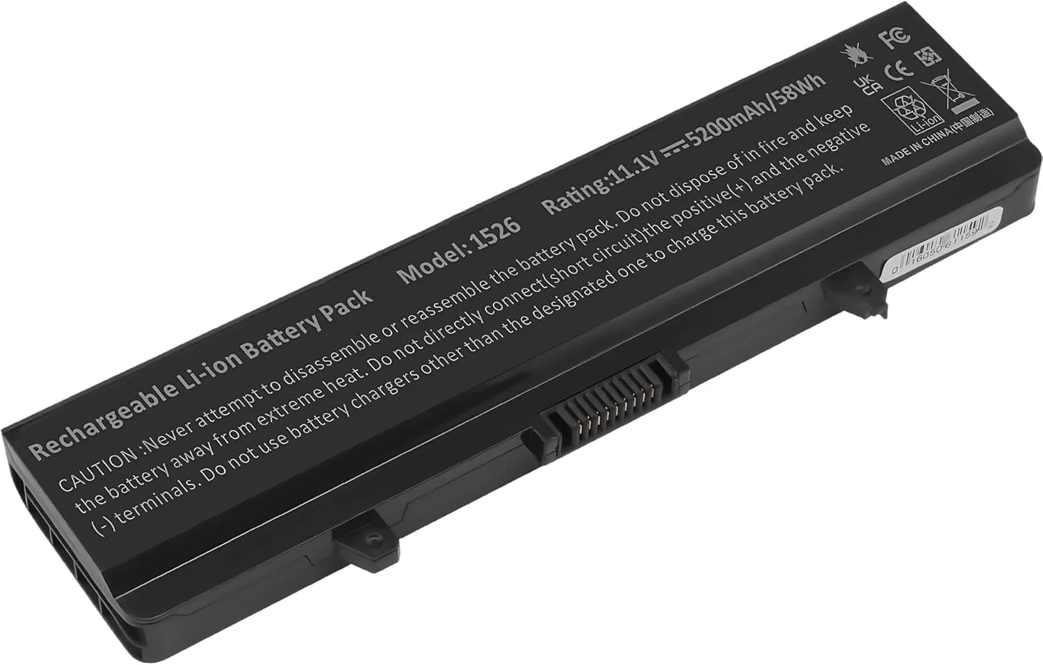 باتری لپ تاپ 58WH K450n مناسب برای دل، برای Inspiron 1526 1525 1545 1546 1750 1440 Pp29l Pp41l، سازگار با Gw240 Rn873 M911g M911 X284g، جایگزین [6 سلولی 5200mAh] با عملکرد بالا