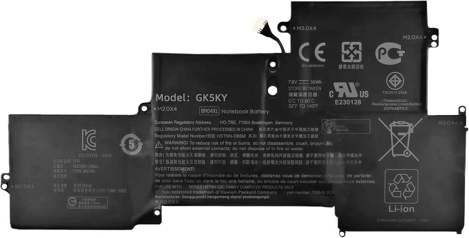 باتری لپ تاپ 36Wh BO04XL برای HP برای سری EliteBook 1020 BR04XL M5U02PA M0D62PA با عملکرد بالا