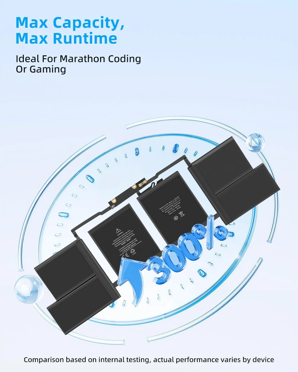 باتری لپ تاپ 76Wh A1707 A1820 برای مک بوک پرو 15 اینچی A1707 (اواخر 2016 اواسط 2017) تاچ بار EMC 3162 3072 سری MLH32LL/A MLH42LL/A MLW72LL/A MLW72HN/A MLW82LL/A 11.40V با عملکرد بالا