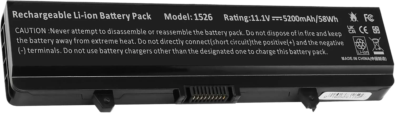 باتری لپ تاپ 58WH برای دل اینسپایرون 1526 1525 1545 1546 1750 1440 Pp29l Pp41l سازگار با Gw240 Rn873 M911g M911 X284g K450n جایگزین [لیتیوم-یون 6 سلولی 5200mAh] عملکرد بالا