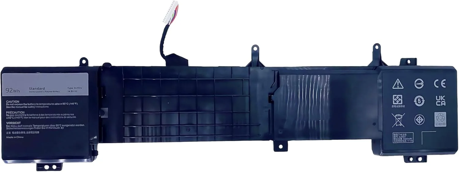 باتری لپ تاپ جایگزین 92Wh 14.8V 6JHDV 6JHCY برای Alienware 17 R2 R3 5046J P43F ALW17ED-1728 ALW17ED-1828T ALW17ED-2728 AW17R3-7092SLV AW17R3-8342SLV با عملکرد بالا