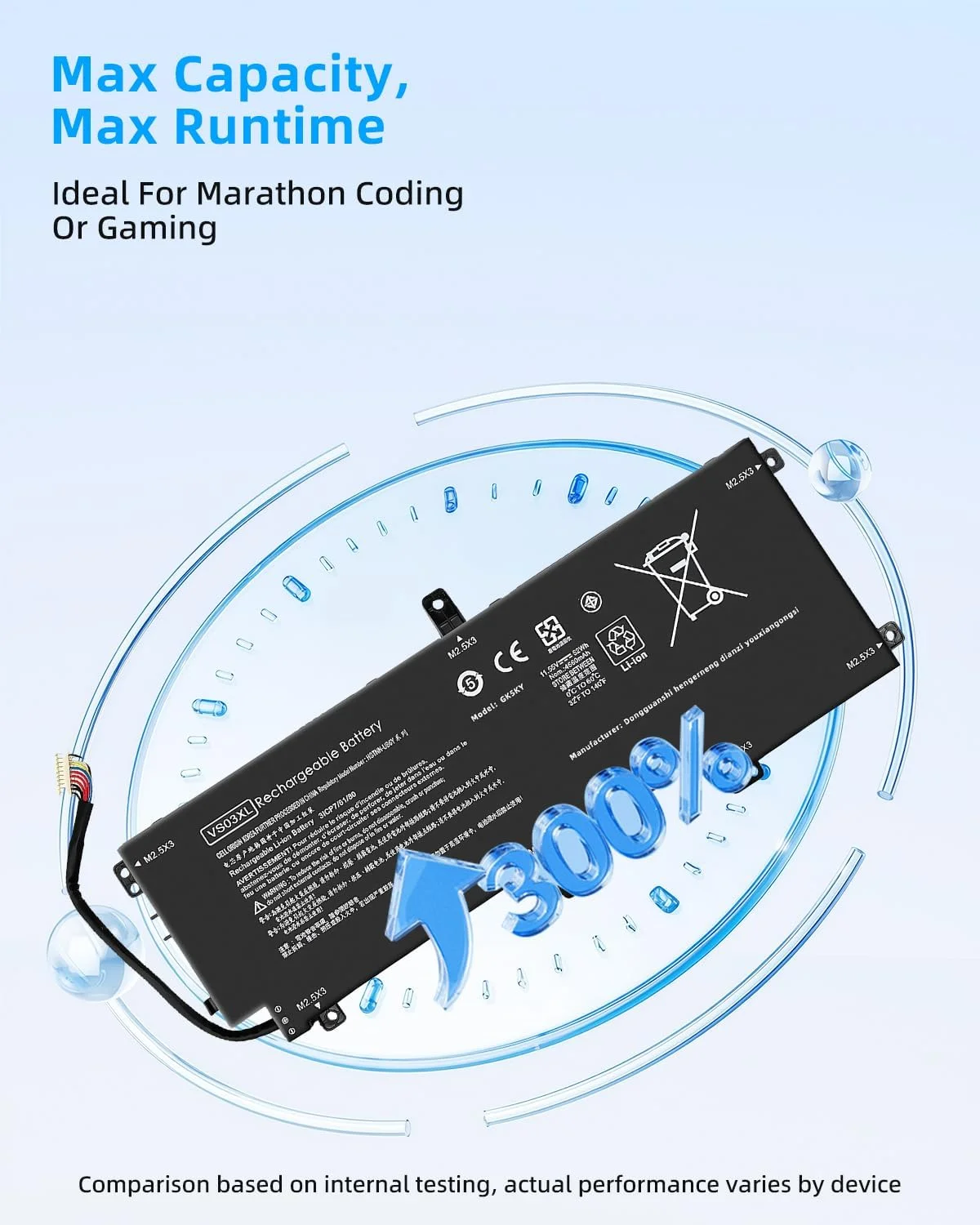 باتری لپ تاپ 52Wh VS03XL 849313-856 جایگزین برای HP Envy 15t-as100 15t-as000 15-as000 15-as100 15-as133cl 15-as043cl 15-as020nr 15-as031nr 15-as027cl 15-as182cl 849047-541 باتری لپ تاپ 52Wh VS03XL 849313-856 جایگزین برای HP Envy 15t-as100 15t-as000 15-as000 15-as100 15-as133cl 15-as043cl 15-as020nr 15-as031nr 15-as027cl 15-as182cl 849047-541