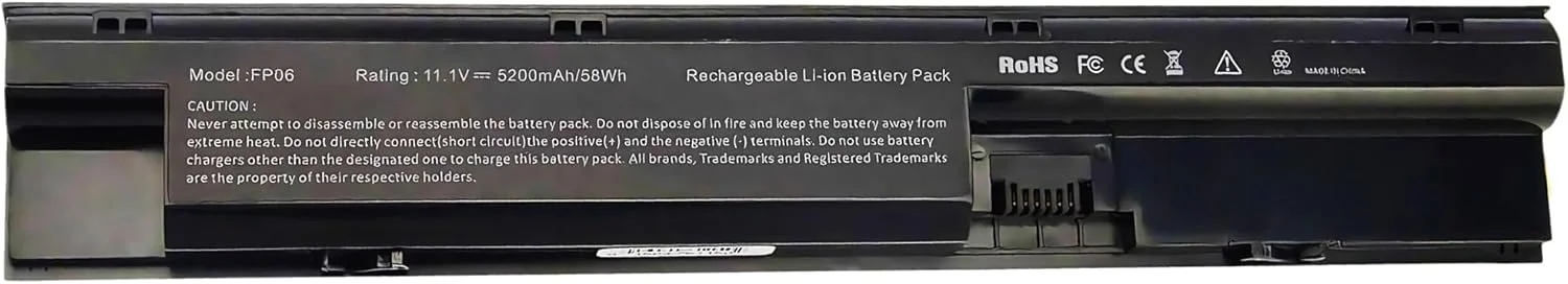 باتری لپ تاپ Fp06 Fp09 برای HP Probook 440 450 445 470 455 G0 G1 708457-001 708458-001 H6l26aa,h6l27aa Hstnn-ib4j Hstnn-lb4k Hstnn-ub4j Hstnn-w92c Hstnn-w93c 11.1V