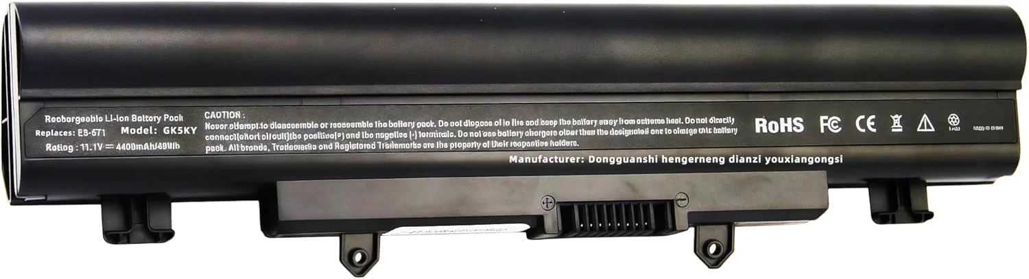 باتری 58Wh 5200MAH مدل AL14A32 مناسب برای سری های Aspire E1-571 E5-571 E5-411 E5-421 E5-511 E5-521 V3-472 V3-572 E14 E15 Touch Extensa 2509 2510 Travelmate P246 TMP246، 6 سلولی با عملکرد بالا