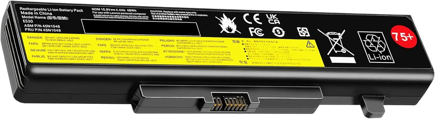 باتری لپ تاپ جایگزین 58Wh/5200mAh 75+ 45N1048 45N1049 45N1043 45N1042 45N1051 45N1052 45N1054 برای لنوو ThinkPad E430 E431 E435 E440 E445 10.8V با عملکرد بالا