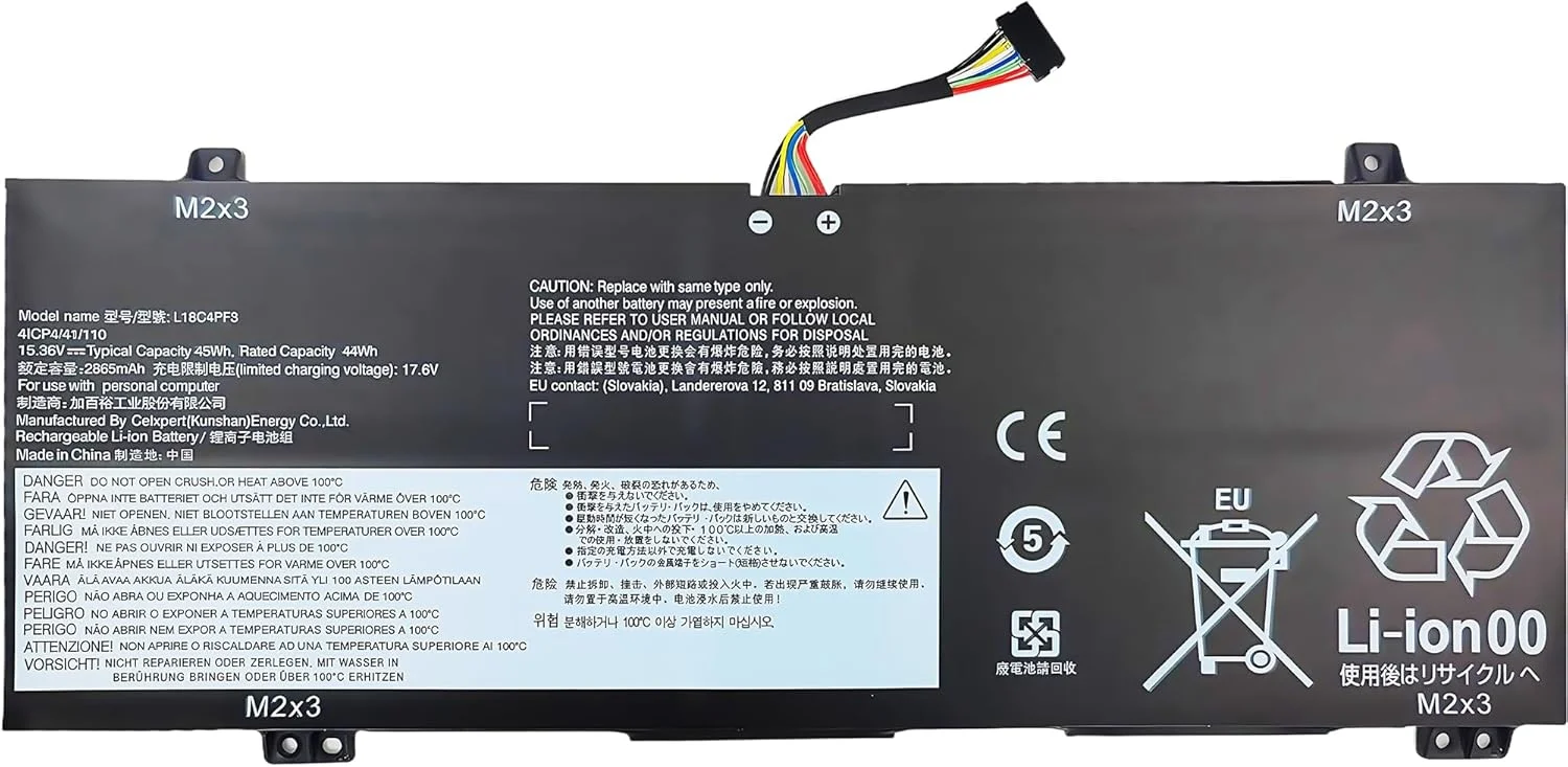 باتری جایگزین 45Wh L18C4PF3 برای 5B10T09081 5B10W67415 مناسب لپ‌تاپ‌های Lenovo IdeaPad C340-14API C340-14IWL S540-14IWL سری L18M4PF4 5B10W67417 L18M4PF3 L18C4PF4 با عملکرد بالا