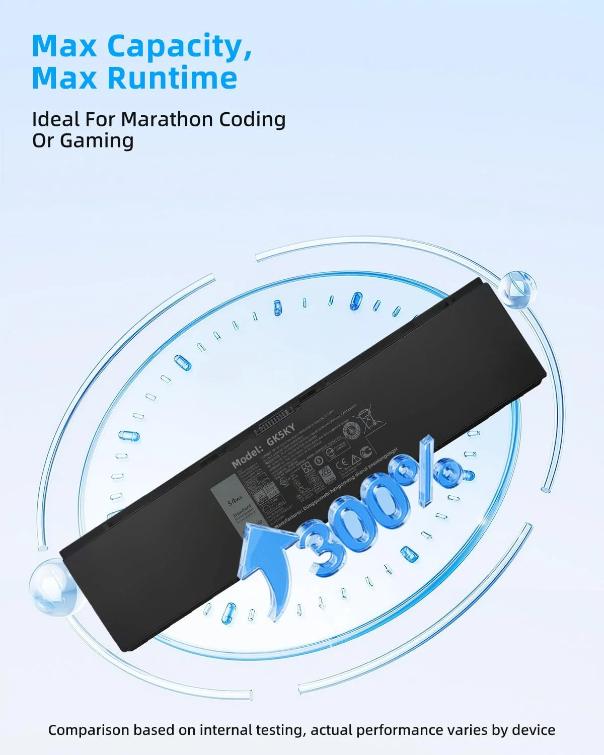 باتری لپ تاپ 54Wh مدل V8XN3 G95J5 3RNFD 451-BBOG جایگزین برای Dell Latitude E7440 E7450 E7450-UK-SB1 E7450-DE-SB10 E7450-IT-SB3 E7450-IT-SB2 با عملکرد بالا