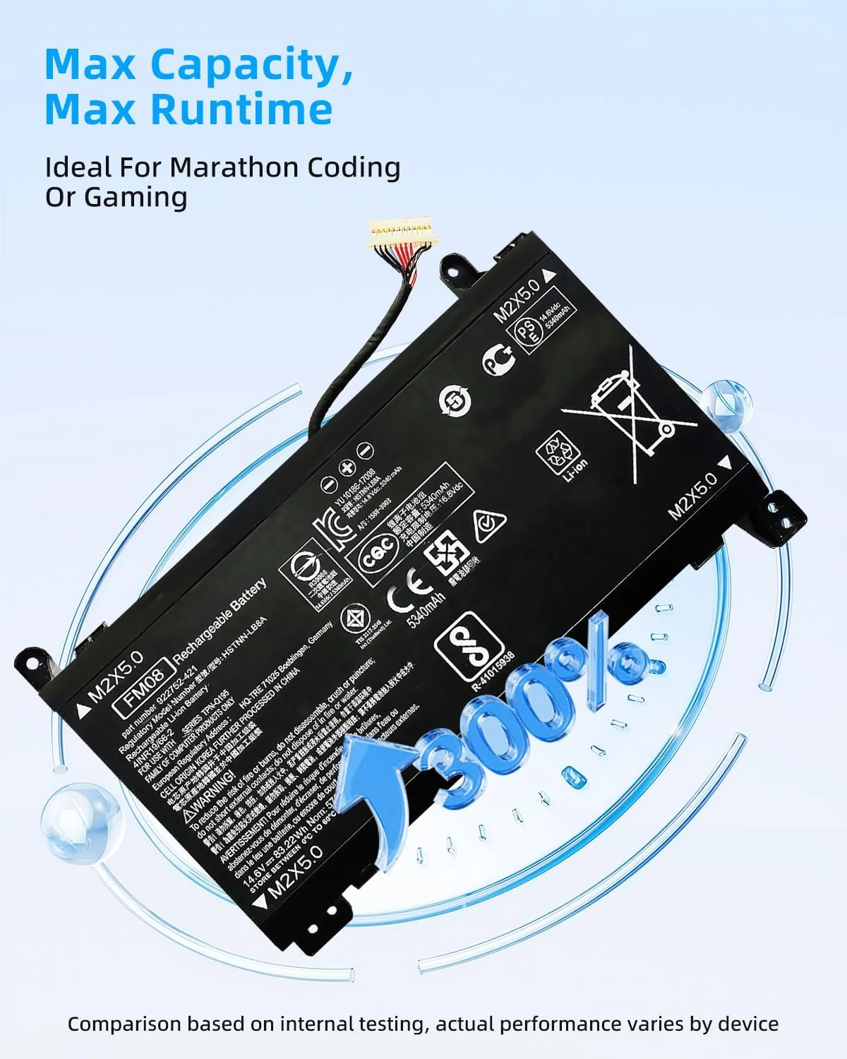 باتری لپ تاپ 83.22Wh FM08 (کانکتور 12 پین) برای HP OMEN 17-AN001CA 17-an001LA 17-AN011DX 17-AN110NR 17-an006TX 17-an026TX HSTNN-LB8A 922976-855 922752-421 TPN-Q195 14.6V با عملکرد بالا باتری لپ تاپ 83.22Wh FM08 (کانکتور 12 پین) برای HP OMEN 17-AN001CA 17-an001LA 17-AN011DX 17-AN110NR 17-an006TX 17-an026TX HSTNN-LB8A 922976-855 922752-421 TPN-Q195 14.6V با عملکرد بالا