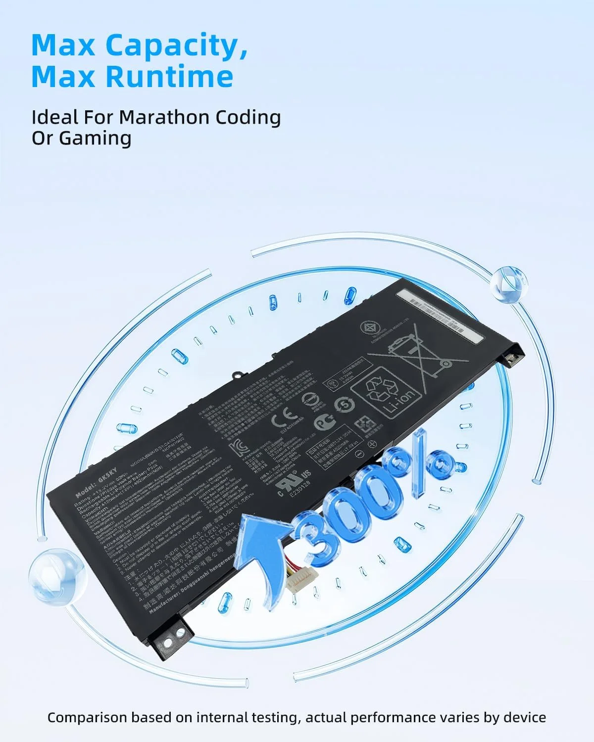 باتری لپ تاپ 62Wh C41N1709 0B200-02730000 0B200-02730300 جایگزین برای ASUS برای سری ROG Strix GL503VS GL503VS-DH74 GL503VS-EI001T با عملکرد بالا