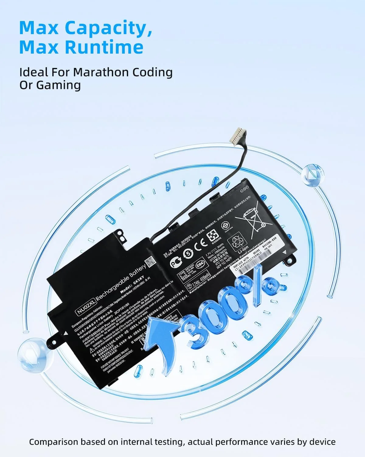 باتری لپ تاپ 35Wh NU02XL HSTNN-UB6U جایگزین برای HP برای Pavillion X360 M1 M1-U M1-u001DX 11-U007TU 11-U012TU 11-U018CA نوت بوک NU03XL TPN-W117 HSTNN-UB6V 843535-541 844200-850 با عملکرد بالا باتری لپ تاپ 35Wh NU02XL HSTNN-UB6U جایگزین برای HP برای Pavillion X360 M1 M1-U M1-u001DX 11-U007TU 11-U012TU 11-U018CA نوت بوک NU03XL TPN-W117 HSTNN-UB6V 843535-541 844200-850 با عملکرد بالا