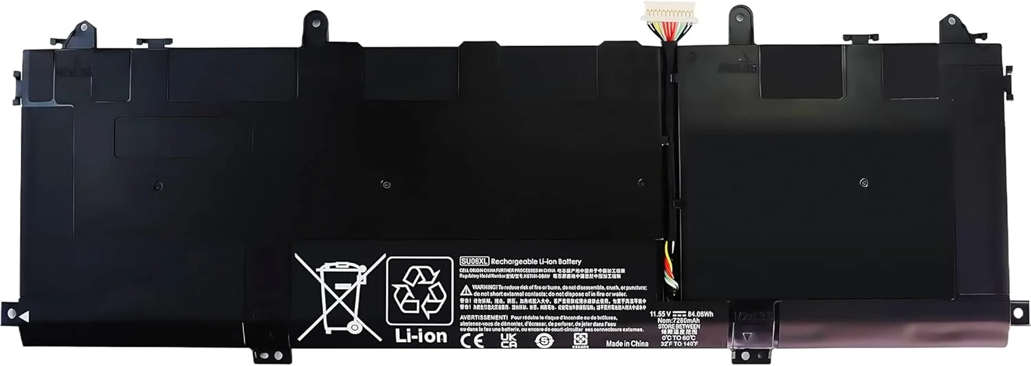 باتری لپ تاپ 84.08Wh SU06XL L29184-005 برای HP Spectre X360 Convertible 15-df0xxx 15-df1xxx 15-df0013dx 15-df0033dx 15-df1043dx 15-df0069nr 15t-df000 15t-df100 SU0608XL SU06084XL با عملکرد بالا