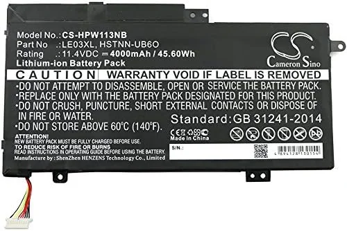باتری جایگزین جدید Cameron Sino CS برای Envy x360 15t-w100، Envy x360 15-w000na (4000mAh) 796220-542, 796356-005, HSTNN-UB6O, LE03XL, TPN-W113, TPN-W114 باتری جایگزین جدید Cameron Sino CS برای Envy x360 15t-w100، Envy x360 15-w000na (4000mAh) 796220-542, 796356-005, HSTNN-UB6O, LE03XL, TPN-W113, TPN-W114