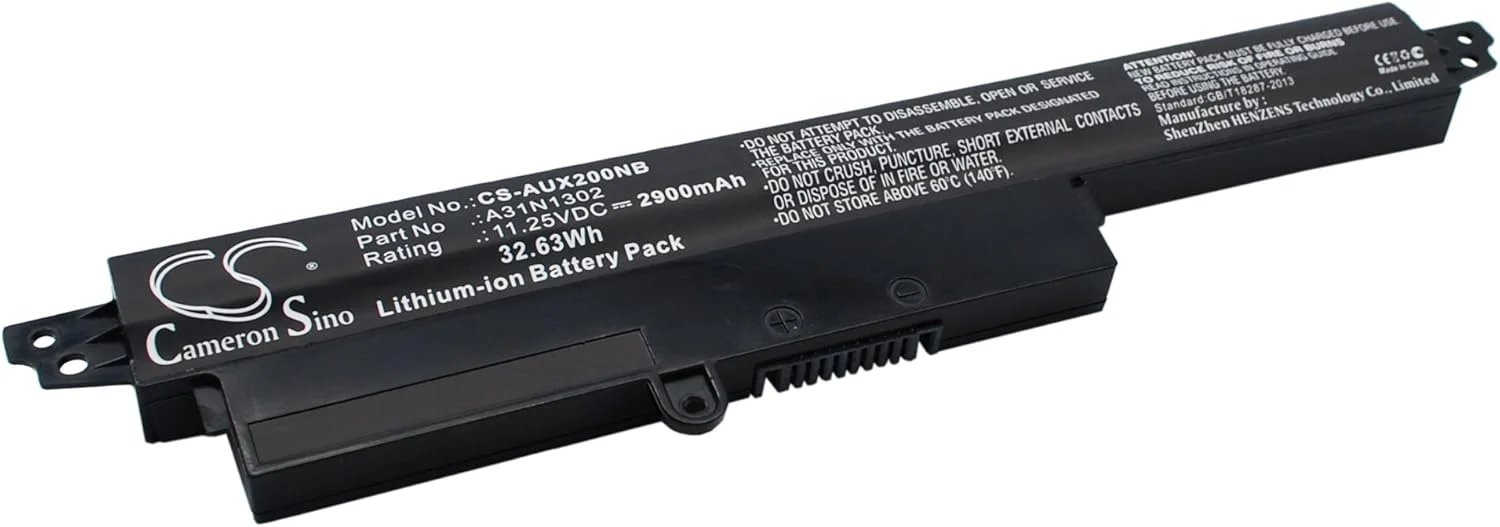 باتری جایگزین جدید Cameron Sino CS برای 200CA-CT161H، AR5B125، Asus VivoBook F200CA 11.6 اینچ، ATHEROS (2900mAh) 0B110-00240100E، 1566-6868، A31LM2H، A31LM9H، A31LMH2، A31N1302، A3INI302، A3lNl302
