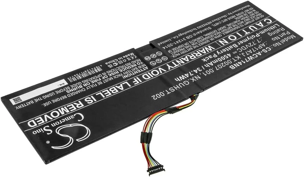 باتری جایگزین جدید 4500mAh / 34.74Wh Cameron Sino مناسب برای Acer Swift 7 SF714-51T, Swift 7 SF714-51T-M9H0, Swift 7 SF714-51T-m9NF AP17A7J, KT.00207.001, NX.GUHST.002 و غیره